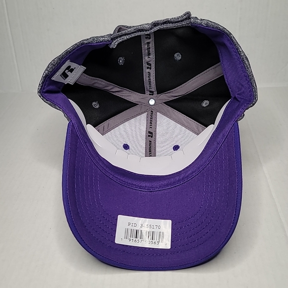 Men's Russell Purple/Gray LSU Tigers NCAA Bracket Adjustable Hat Cap New - Picture 5 of 6